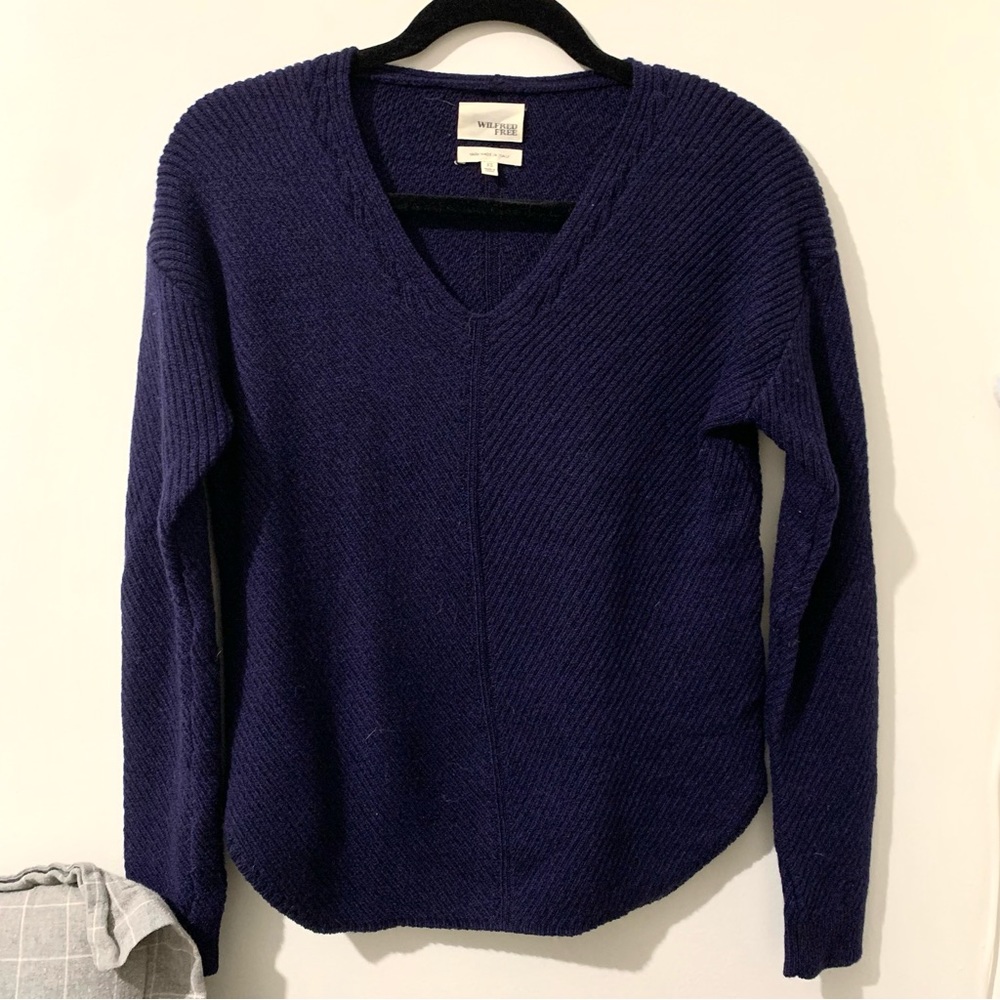 WILFRED FREE WOOL ISABELLI SWEATER - DARK BLUE (XS)